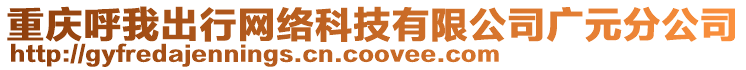 重慶呼我出行網(wǎng)絡(luò)科技有限公司廣元分公司