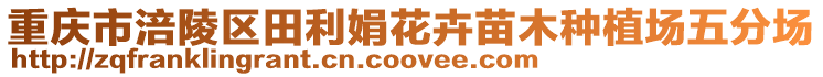 重慶市涪陵區田利娟花卉苗木種植場五分場
