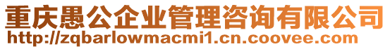 重慶愚公企業(yè)管理咨詢有限公司