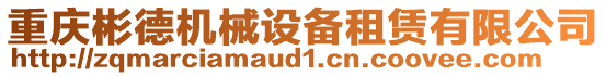 重慶彬德機械設備租賃有限公司