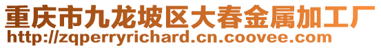 重慶市九龍坡區(qū)大春金屬加工廠