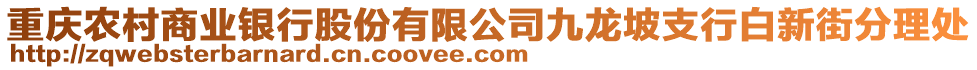 重慶農(nóng)村商業(yè)銀行股份有限公司九龍坡支行白新街分理處