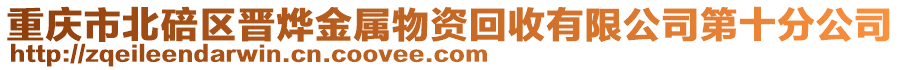 重慶市北碚區(qū)晉燁金屬物資回收有限公司第十分公司