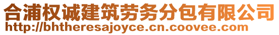 合浦權(quán)誠(chéng)建筑勞務(wù)分包有限公司