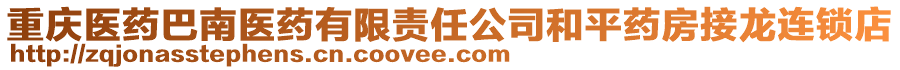 重慶醫(yī)藥巴南醫(yī)藥有限責(zé)任公司和平藥房接龍連鎖店