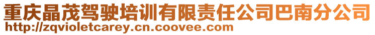 重慶晶茂駕駛培訓有限責任公司巴南分公司