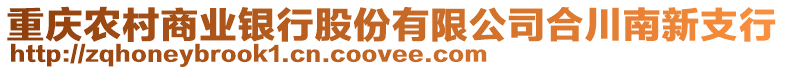 重慶農(nóng)村商業(yè)銀行股份有限公司合川南新支行