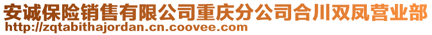 安誠保險銷售有限公司重慶分公司合川雙鳳營業(yè)部