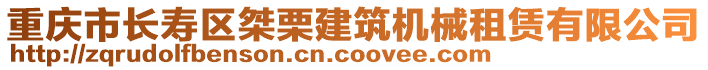 重慶市長壽區(qū)桀栗建筑機械租賃有限公司