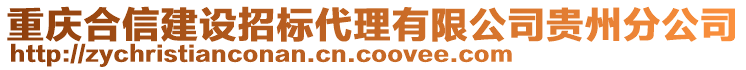 重慶合信建設(shè)招標(biāo)代理有限公司貴州分公司