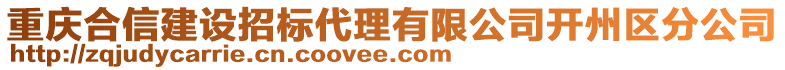 重慶合信建設(shè)招標(biāo)代理有限公司開州區(qū)分公司