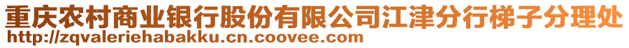 重慶農(nóng)村商業(yè)銀行股份有限公司江津分行梯子分理處