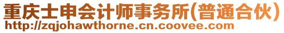 重慶士申會計師事務所(普通合伙)