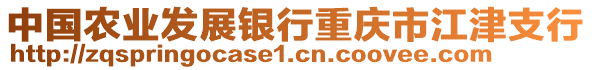 中國農(nóng)業(yè)發(fā)展銀行重慶市江津支行