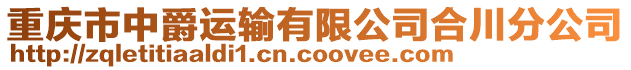 重慶市中爵運輸有限公司合川分公司