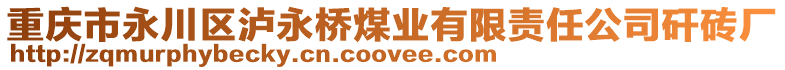 重慶市永川區(qū)瀘永橋煤業(yè)有限責(zé)任公司矸磚廠