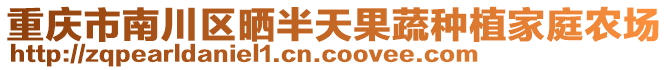 重慶市南川區(qū)曬半天果蔬種植家庭農(nóng)場