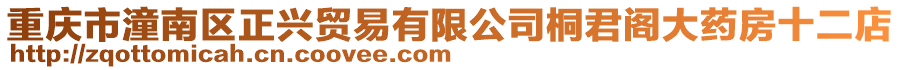 重慶市潼南區(qū)正興貿(mào)易有限公司桐君閣大藥房十二店