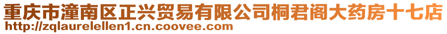 重慶市潼南區正興貿易有限公司桐君閣大藥房十七店