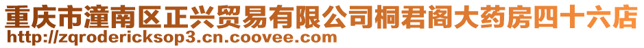 重慶市潼南區正興貿易有限公司桐君閣大藥房四十六店