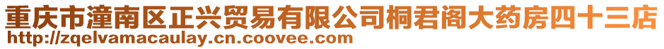 重慶市潼南區正興貿易有限公司桐君閣大藥房四十三店