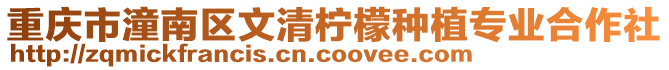 重慶市潼南區(qū)文清檸檬種植專業(yè)合作社