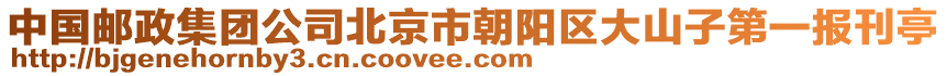 中國(guó)郵政集團(tuán)公司北京市朝陽區(qū)大山子第一報(bào)刊亭