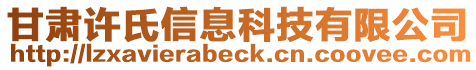 甘肅許氏信息科技有限公司