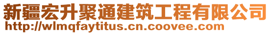 新疆宏升聚通建筑工程有限公司