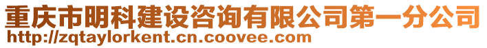 重慶市明科建設(shè)咨詢(xún)有限公司第一分公司