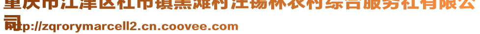 重慶市江津區(qū)杜市鎮(zhèn)黑灘村汪錫林農(nóng)村綜合服務社有限公
司