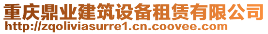 重慶鼎業建筑設備租賃有限公司