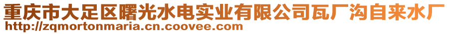 重慶市大足區(qū)曙光水電實(shí)業(yè)有限公司瓦廠溝自來(lái)水廠