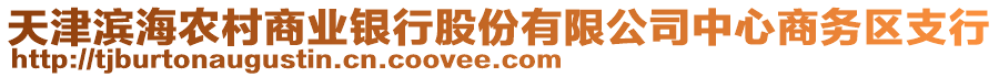 天津?yàn)I海農(nóng)村商業(yè)銀行股份有限公司中心商務(wù)區(qū)支行