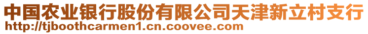 中國農(nóng)業(yè)銀行股份有限公司天津新立村支行