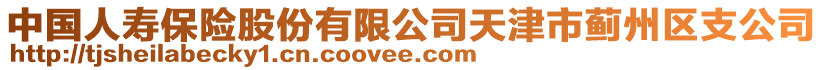 中國人壽保險股份有限公司天津市薊州區支公司