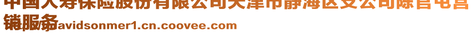 中國(guó)人壽保險(xiǎn)股份有限公司天津市靜海區(qū)支公司陳官屯營(yíng)
銷服務(wù)