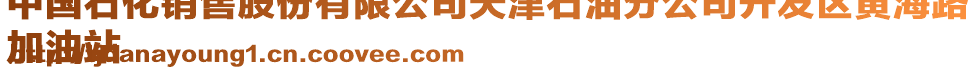 中國石化銷售股份有限公司天津石油分公司開發(fā)區(qū)黃海路
加油站