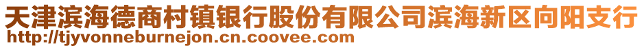 天津?yàn)I海德商村鎮(zhèn)銀行股份有限公司濱海新區(qū)向陽(yáng)支行