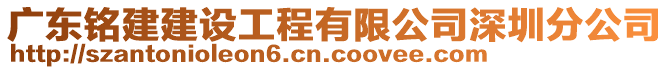 廣東銘建建設工程有限公司深圳分公司