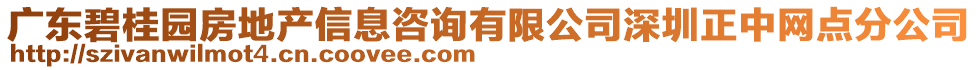 廣東碧桂園房地產(chǎn)信息咨詢有限公司深圳正中網(wǎng)點(diǎn)分公司