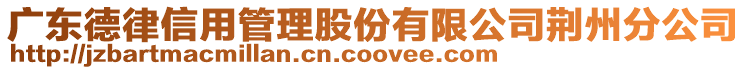 廣東德律信用管理股份有限公司荊州分公司