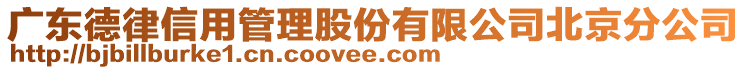 廣東德律信用管理股份有限公司北京分公司