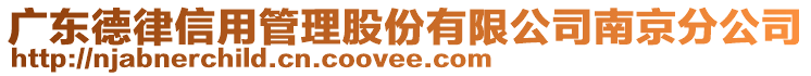 廣東德律信用管理股份有限公司南京分公司