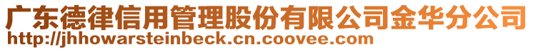 廣東德律信用管理股份有限公司金華分公司