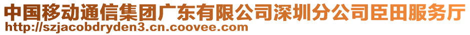 中國(guó)移動(dòng)通信集團(tuán)廣東有限公司深圳分公司臣田服務(wù)廳