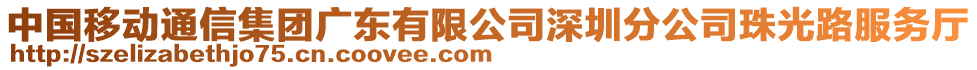 中國移動通信集團(tuán)廣東有限公司深圳分公司珠光路服務(wù)廳