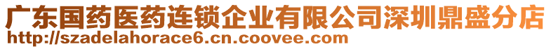 廣東國藥醫(yī)藥連鎖企業(yè)有限公司深圳鼎盛分店