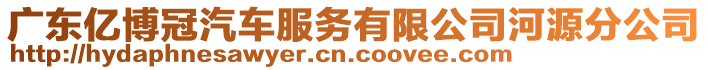 廣東億博冠汽車服務(wù)有限公司河源分公司