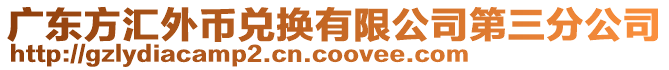 廣東方匯外幣兌換有限公司第三分公司